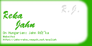 reka jahn business card